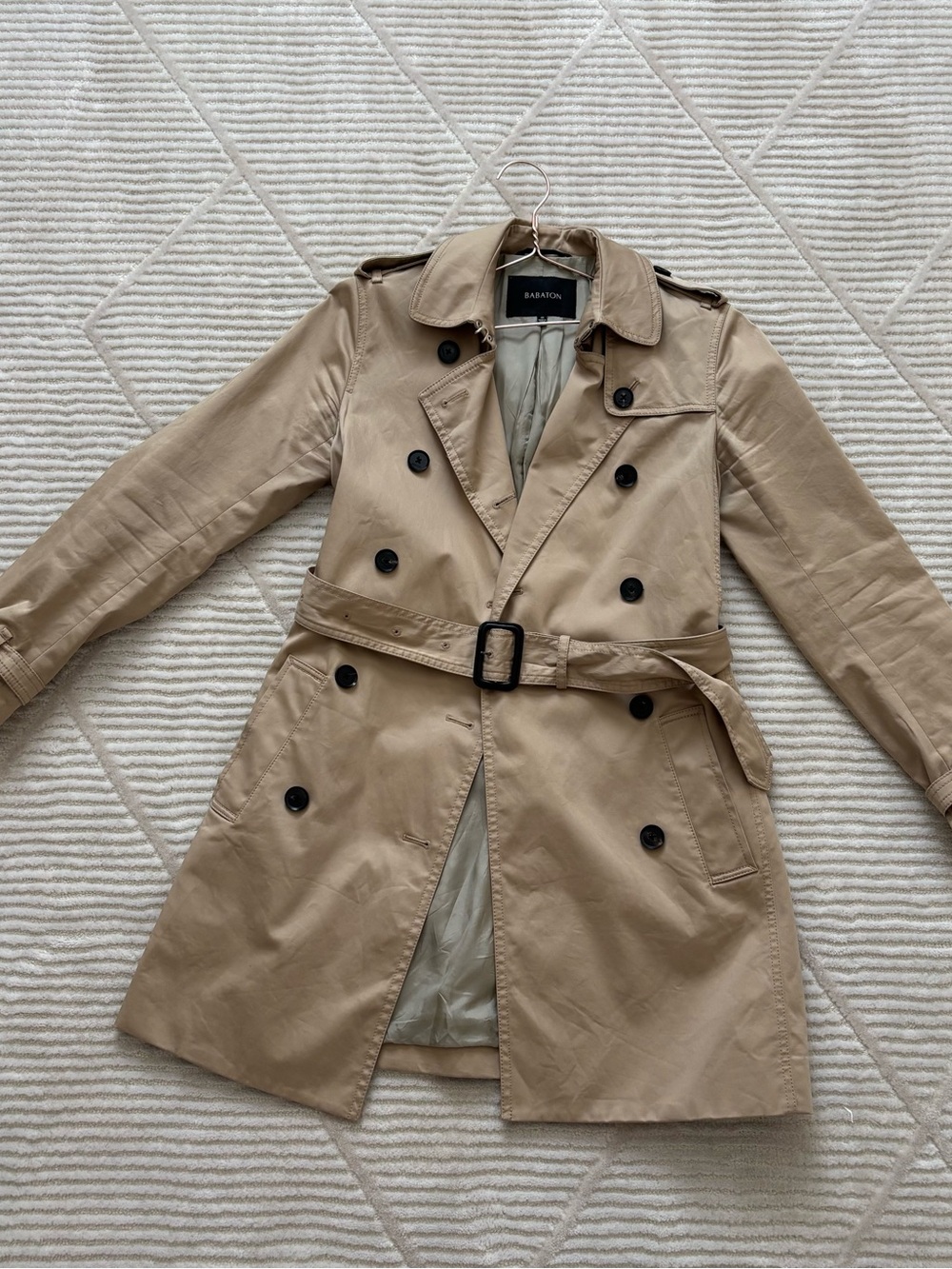 Rare Aritzia Babaton Classic Trench Coat - Fabric Made in Japan - Size XS